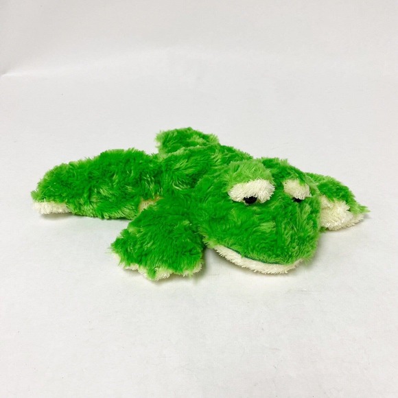 Aurora Floppy Green Frog Bean Bag Plush Stuffed Animal 12" - Picture 1 of 6